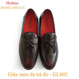Giày nam da trà đỏ - GL002