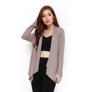 Áo khoác thun tay dài dáng cardigan phong cách