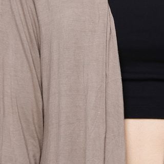 Áo khoác thun tay dài dáng cardigan phong cách