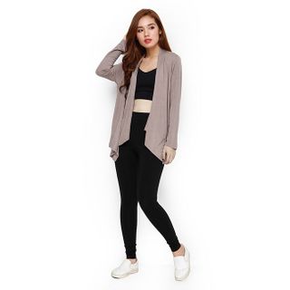 Áo khoác thun tay dài dáng cardigan phong cách