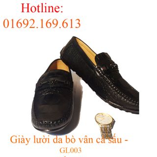 Giày lười da bò vân cá sấu - GL003 giá sỉ