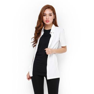 Áo thun nữ phối giả set phong cách màu trắng đen