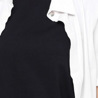 Áo thun nữ phối giả set phong cách màu trắng đen