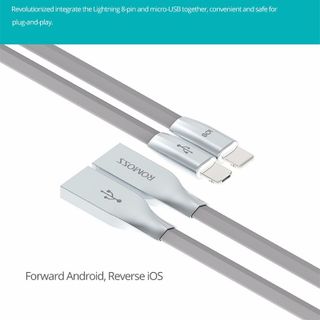 Cáp sạc Romoss Rolink hybird 2 trong 1 cho iphone và android dài 12m