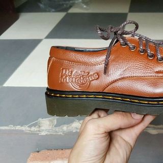 Giày đốc gót vàng da bò 100