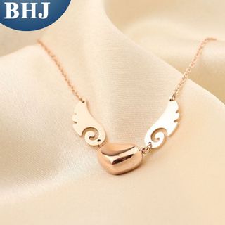 Dây Chuyền Titan Trái Tim Cánh Thiên Thần 3D