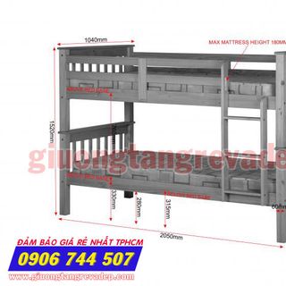 Giường 2 tầng trẻ em giá rẻ nhất tại TPHCM - BB268