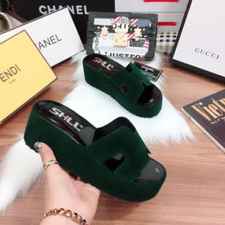 dép quai ngang nỉ cao câp