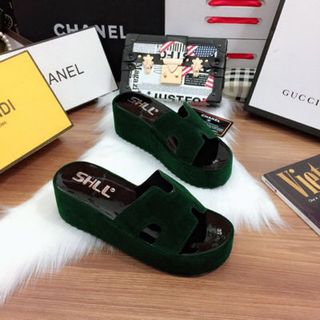 dép quai ngang nỉ cao câp