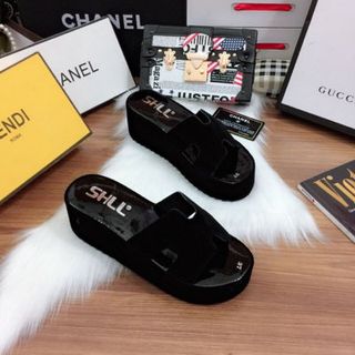 dép quai ngang nỉ cao câp