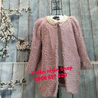 áo khoác dạ cổ đính hạt