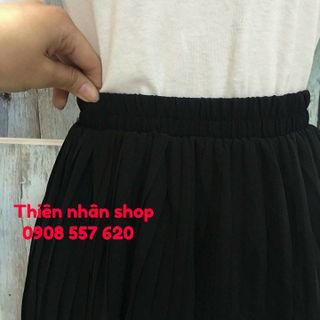 chân váy maxi xếp li