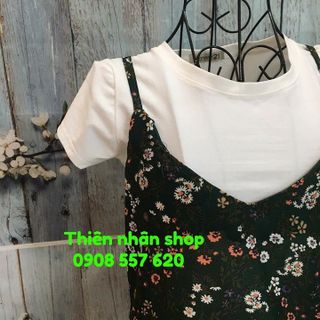 đầm 2 dây hoa văn quảng châu