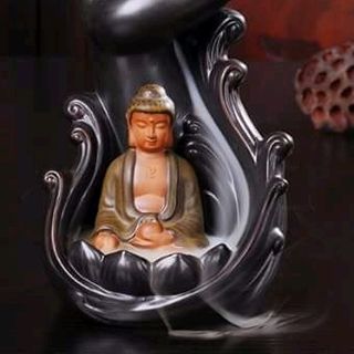thác khói trầm hương phật thích ca tọa thủ liên hoa