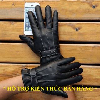 Găng tay da cảm ứng nam