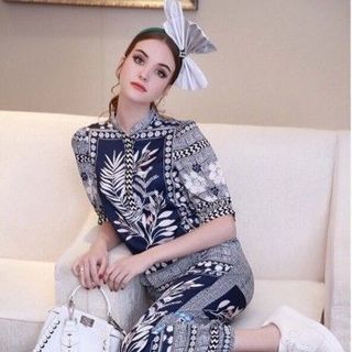 SET ÁO KIỂU QUẦN HỌA TIẾT 160013