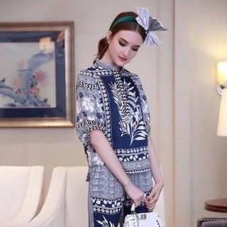 SET ÁO KIỂU QUẦN HỌA TIẾT 160013