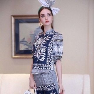 SET ÁO KIỂU QUẦN HỌA TIẾT 160013