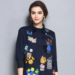 ÁO SƠ MI HỌA TIẾT VẠT BẦU 160039