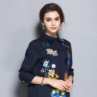 ÁO SƠ MI HỌA TIẾT VẠT BẦU 160039