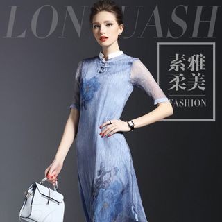 ĐẦM VOAN HỌA TIẾT 160072