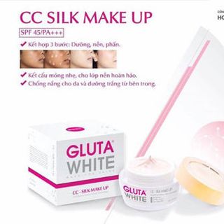 Gluta White - CC SILK MAKE UP kem trang điểm Gluta White CC nhung lụa giá sỉ