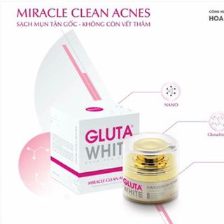 Gluta White - MIRACLE CLEAN ANCES - kem sạch mụn không còn vết thâm giá sỉ