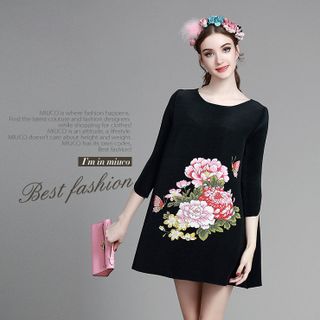 ĐẦM THUN GÂN NHÚNG HỌA TIẾT 160101