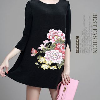 ĐẦM THUN GÂN NHÚNG HỌA TIẾT 160101