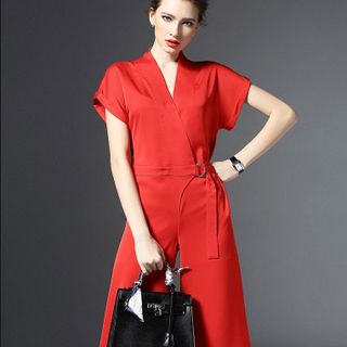 JUMPSUIT CỔ ĐẮP CHÉO 160074