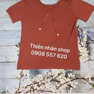 áo len gân thắt nơ