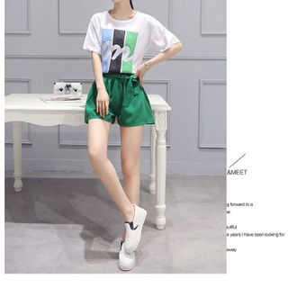 SET ÁO THUN HỌA TIẾT QUẦN SHORT 160342