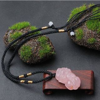 Dây Chuyền Tỳ hưu Thạch Anh Hồng