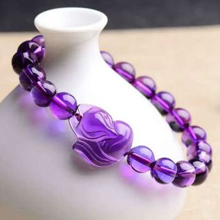 Vòng Tay Hồ Ly Thạch Anh Tím