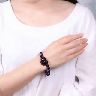 Vòng Tay Hồ Ly Thạch Anh Tím