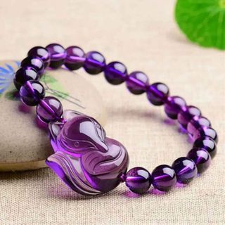 Vòng Tay Hồ Ly Thạch Anh Tím