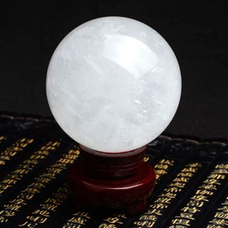 Quả cầu phong thủy- đá thạch anh trắng
