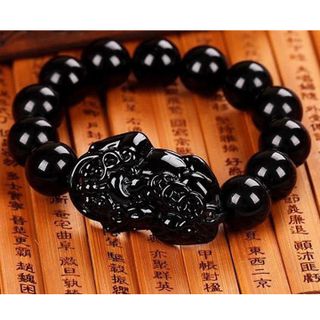 Vòng Tay Thạch Anh Tỳ Hưu Đen