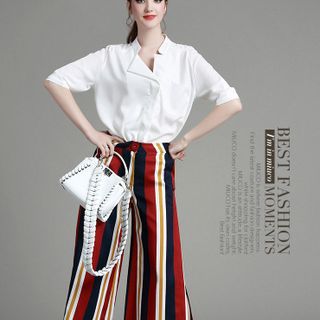 SET ÁO KIỂU QUẦN ỐNG THỤNG XẺ TÀ 160206