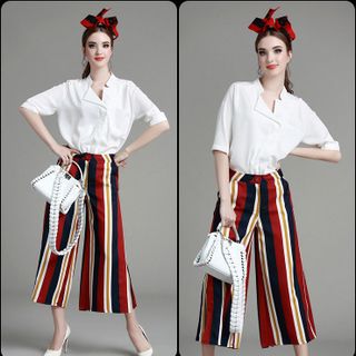 SET ÁO KIỂU QUẦN ỐNG THỤNG XẺ TÀ 160206