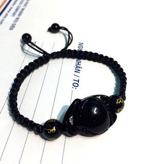 Vòng Tay Dây Vải Hồ Ly Đen