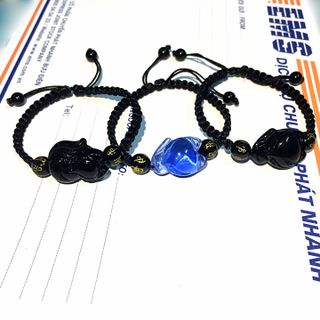 Vòng Tay Dây Vải Hồ Ly Đen