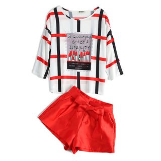 SET ÁO HỌA TIẾT QUẦN SHORT 160339