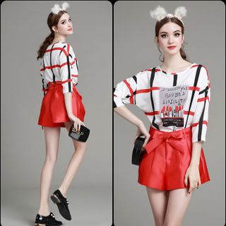 SET ÁO HỌA TIẾT QUẦN SHORT 160339