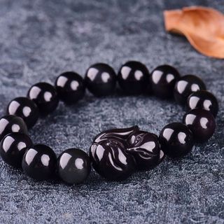 Vòng Tay Hồ Ly Thạch Anh Đen