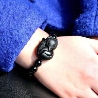 Vòng Tay Hồ Ly Thạch Anh Đen