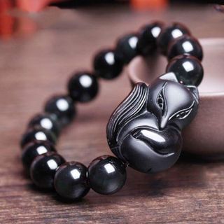 Vòng Tay Hồ Ly Thạch Anh Đen