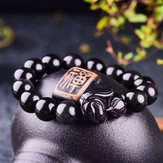 Vòng Tay Hồ Ly Thạch Anh Đen