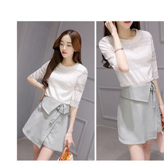 SALE Set áo kiểu chân váy 160263