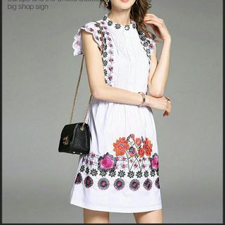 ĐẦM XÒE TAY CON HỌA TIẾT THÊU 160144